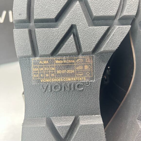 Vionic Alma Mary Jane Wedge Suede Heel Black J0866L1001 Women's 8.5M Tried On - Picture 10 of 11